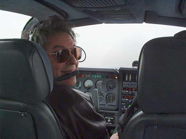 Peter flying a Tobago on approach to HPN.